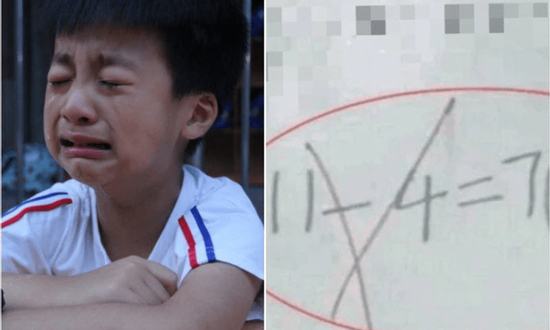 Con làm phép tính '11 - 4 = 7' bị cô giáo gạch đỏ, mẹ tưởng cô chấm sai, bức xúc chất vấn và cái kết ngỡ ngàng