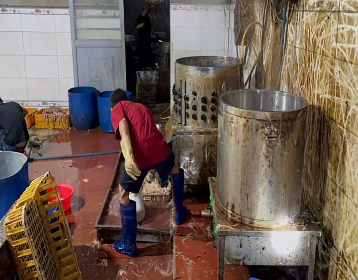 Cơ sở giết mổ không đảm bảo quy định.