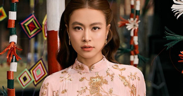 Hoàng Thùy Linh gây chú ý với áo dài kim sa trong dịp Tết 2026