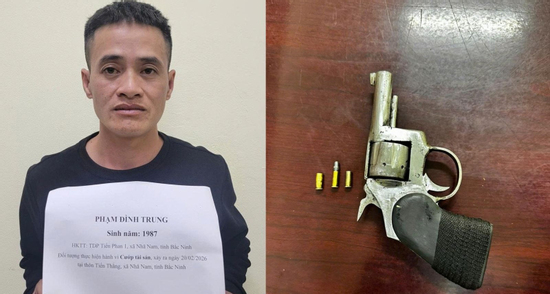 Gần 1 giờ truy bắt kẻ dùng súng cướp ô tô ở Bắc Ninh