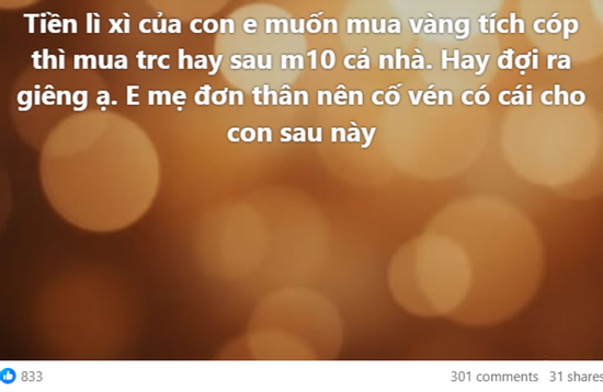 Cầm tiền lì xì của con, nhiều mẹ băn khoăn: Đi mua vàng luôn 'cho nóng' hay đợi qua ngày Thần Tài?