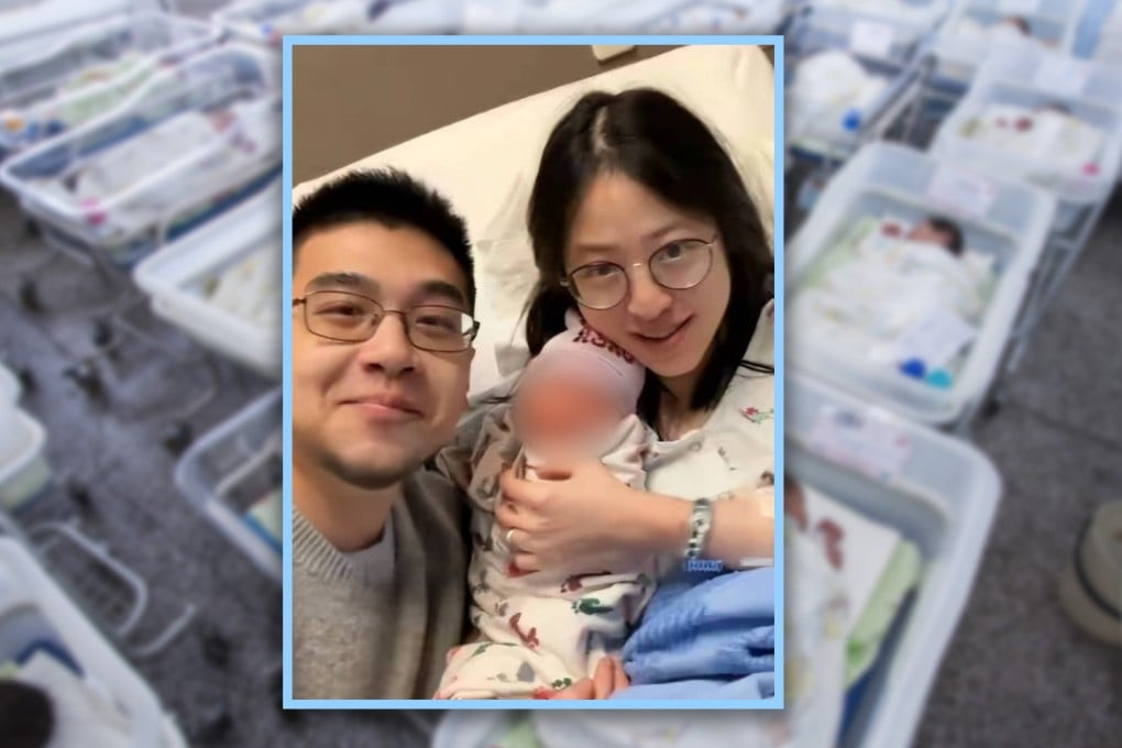 A Chinese influencer with 12 million followers has been slammed for live-streaming his wife’s childbirth. He has been accused of profiting from privacy. Photo: SCMP composite/Shutterstock/Douyin