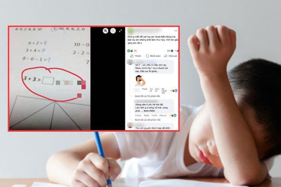 1 bài Toán lớp 1 khiến hội cha mẹ HOANG MANG!