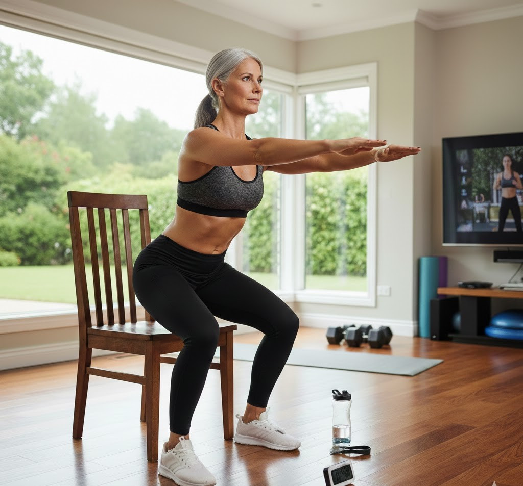 Không cần ăn kiêng khắt khe dịp Tết, bài tập đơn giản giúp giảm mỡ bụng sau tuổi 60 - Ảnh 3.