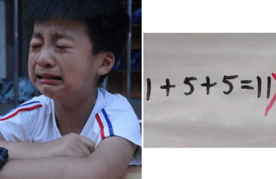 Con làm phép tính ‘1 + 5 + 5 = 11’ bị cô giáo gạch đỏ, bố tưởng cô chấm nhầm, bức xúc gọi và kết ‘ngỡ ngàng’