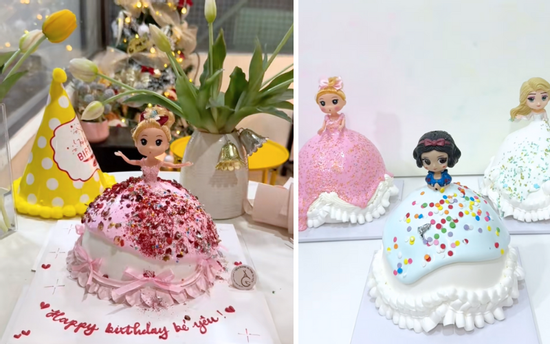 Kịch tính như 'mở túi mù', trend bánh kem chảy váy công chúa gây sốt TikTok