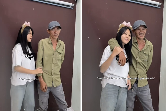 Khoảnh khắc cô gái Đồng Tháp kéo ba chụp photobooth khiến dân mạng tan chảy