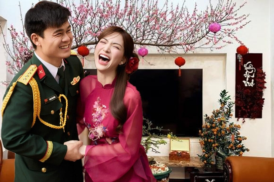 Choáng ngợp ảnh cận tổ ấm hơn 1.000 m2 của Hòa Minzy và đại úy Văn Cương