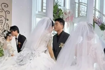 Anh em sinh ba cưới cùng ngày gây sốt mạng xã hội