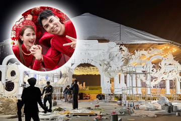 Cận cảnh rạp cưới siêu khủng của MC Huyền Trang Mù Tạt và tuyển thủ Phạm Đức Huy