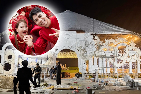 Cận cảnh rạp cưới siêu khủng của MC Huyền Trang Mù Tạt và tuyển thủ Phạm Đức Huy