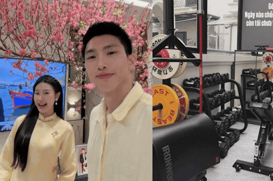 Đoàn Văn Hậu - Doãn Hải My dựng phòng gym riêng cực tiện nghi trong biệt thự mấy chục tỷ