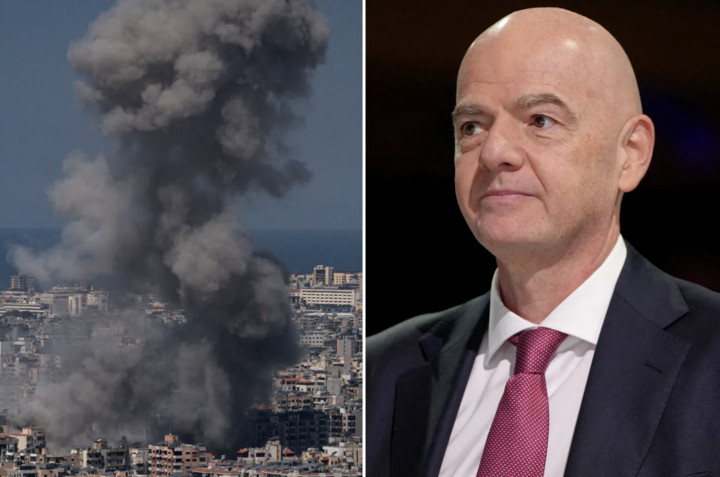 Chủ tịch FIFA Gianni Infantino đang đứng trước một quyết định khó khăn về việc thay thế Iran tại World Cup. (Nguồn: The Sun)