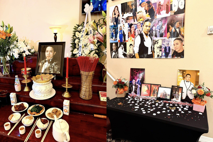 Những hình ảnh thời hoàng kim của Kasim Hoàng Vũ được để tại đám tang.
