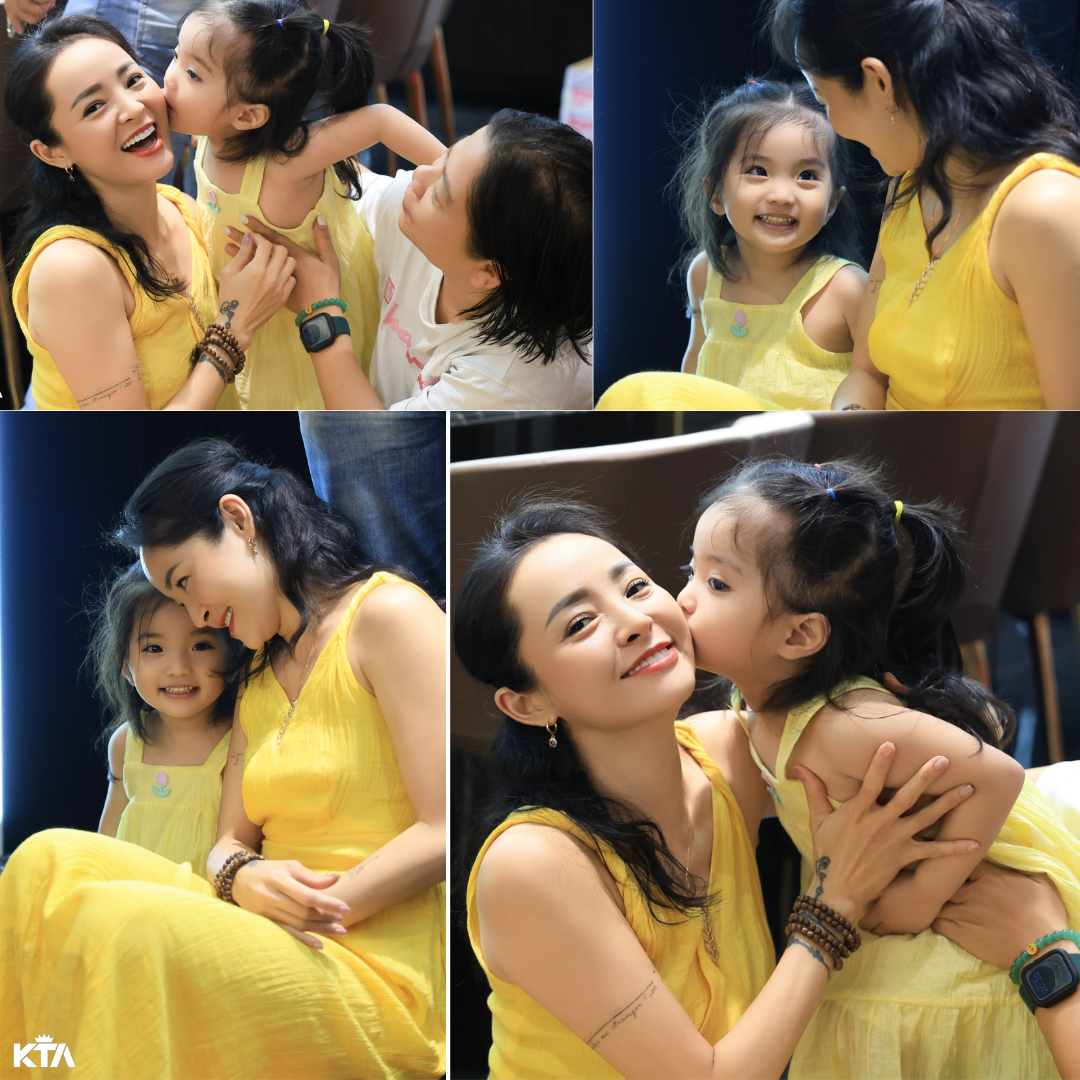 brown modern happy family photo collage