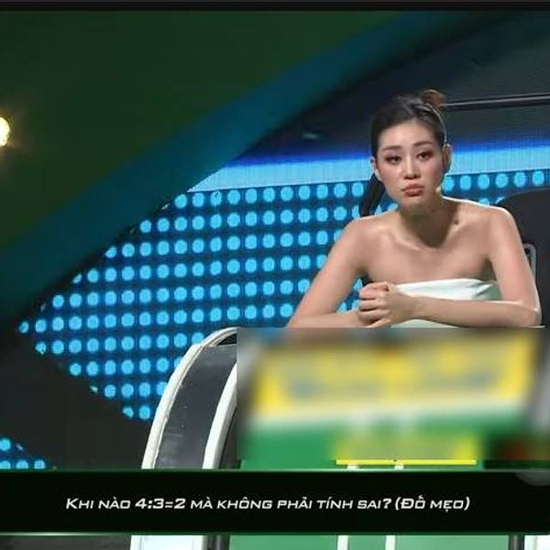 Câu đố 'Khi nào 4:3 = 2 không phải tính sai?' từng khiến một nàng Hậu 'căng não'