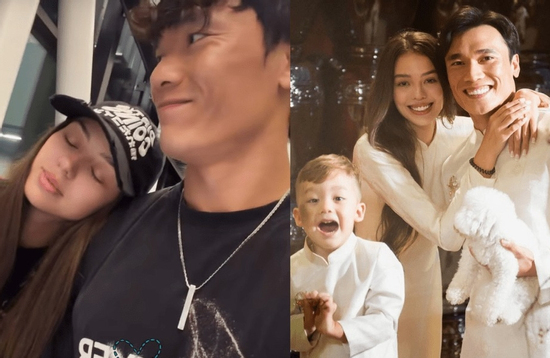 Bùi Tiến Dũng đưa vợ mẫu tây và con trai sang châu Âu thăm nhà ngoại, nàng WAG xúc động khi gặp mẹ