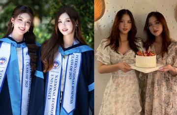 Chị gái sinh đôi giỏi giang, xinh đẹp ít ai biết của tân Miss World Vietnam 2025