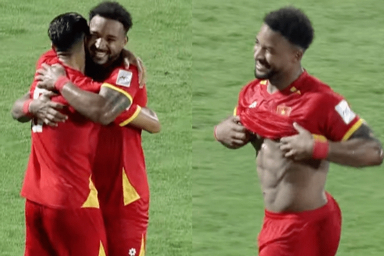 Đẳng cấp: Hoàng Hên kiến tạo, Xuân Son ghi 2 bàn, vén áo đếm đủ 8 múi đáp trả gắt khi bị chê lên cân