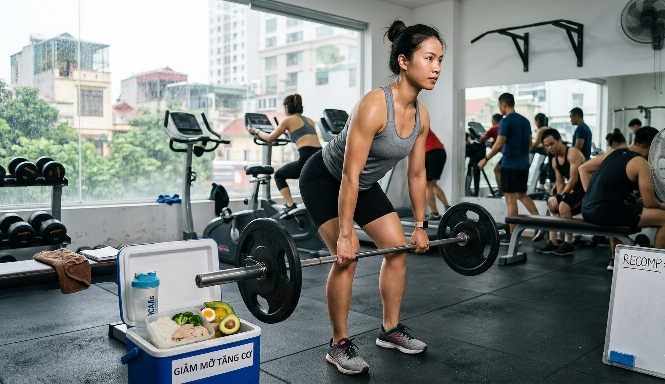 Bí quyết giảm mỡ, tăng cơ nhưng không giảm cân- Ảnh 1.