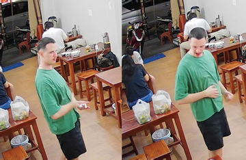 Chàng Tây vỗ bụng đen đét khen món bún bò Huế khiến dân mạng cười bò