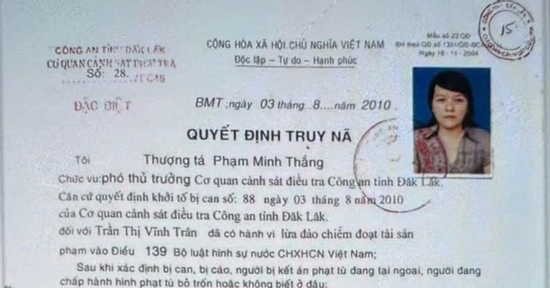 Truy nã nữ bác sĩ chiếm đoạt hơn 5 tỷ đồng, trốn suốt 16 năm