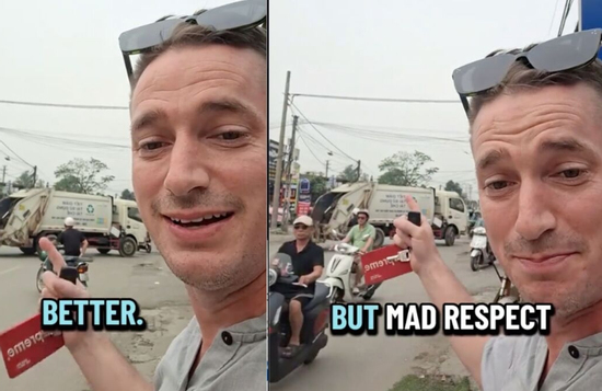 Du khách Tây ấn tượng mạnh với tiếng nhạc từ xe chở rác của Việt Nam