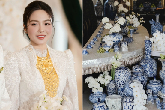 Đám cưới miền Tây 550 triệu gây sốt: 600 món gốm sứ biến nhà thành 'cung điện'