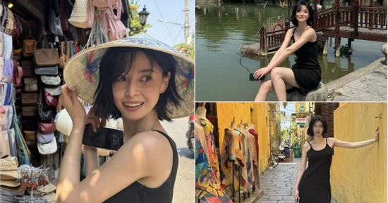 Mỹ nhân 'Itaewon Class' Kwon Nara tung ảnh đội nón lá, dạo phố cổ Hội An