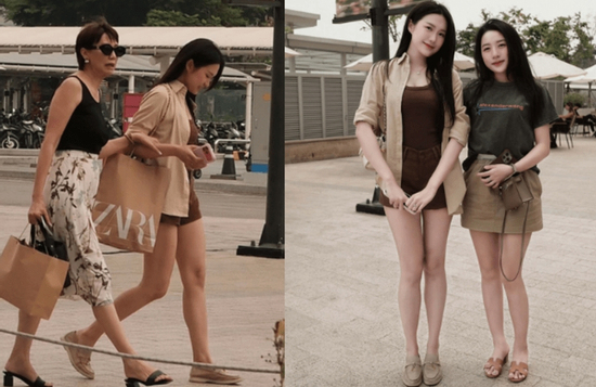 Doãn Hải My cùng mẹ vợ hot nhất làng bóng trong ống kính 'team qua đường', visual đời thường gây chú ý