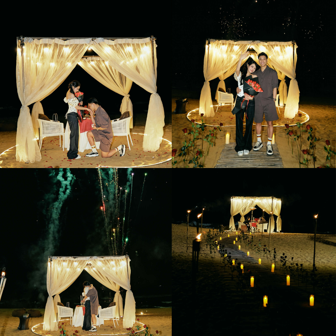 brown modern happy family photo collage