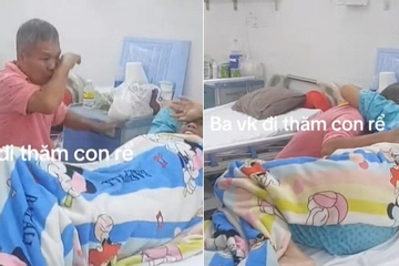 Bố vợ vượt 200km thăm con rể ốm nặng, khóc nức nở bên giường