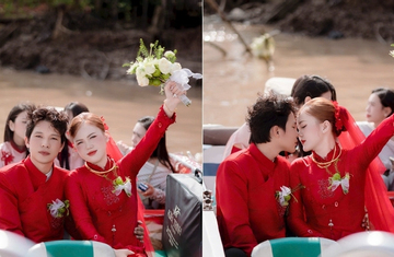 Chú rể Cà Mau lướt cano vượt 40km đi đón dâu hút nửa triệu lượt xem