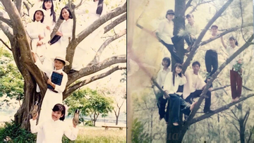 Dân mạng trẻ thắc mắc tại sao thế hệ 7x, 8x toàn chụp ảnh trên cây