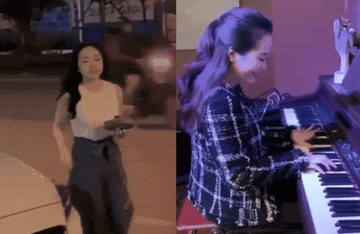 Vợ Lương Xuân Trường bước xuống từ xế hộp ra dáng 'tổng tài', chơi piano cực nghệ chuẩn tiểu thư Hà thành