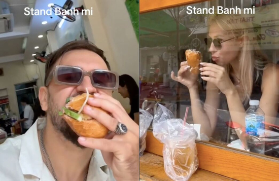 Khách Tây đua nhau 'tỏ tình' với bánh mỳ Việt với trend TikTok 'Stand Banh My'