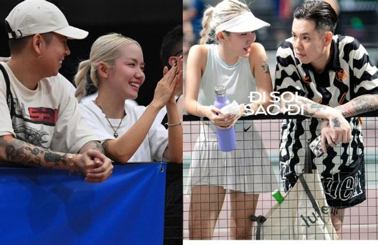 Trước khi lộ hint hẹn hò Hà Môi, Andree từng 'kè kè' Phương Ly trên sân pickleball, ánh mắt nhìn nàng cực tình tứ