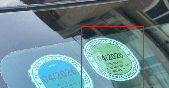 Bỏ tem đăng kiểm dán trên kính ô tô từ năm 2027