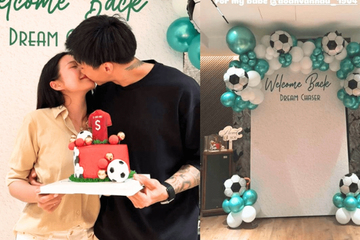 Doãn Hải My mở tiệc hoành tráng mừng Văn Hậu trở lại đỉnh cao sau 2 năm chấn thương ác mộng, 'khóa môi' cực ngọt