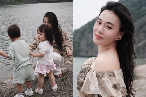 Phương Oanh xuất hiện xinh đẹp sau biến cố, khoảnh khắc bên cặp song sinh gây 'bão'