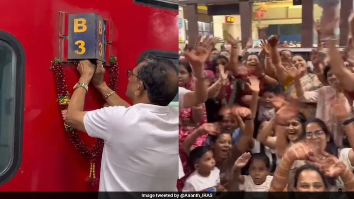 Đoạn video lan truyền trên mạng cho thấy buổi lễ hoành tráng của gia đình bên trong toa tàu.