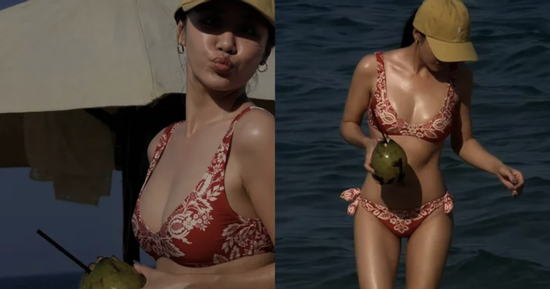 Văn Mai Hương tuổi 31 diện bikini 'bốc lửa', da nâu nổi bật