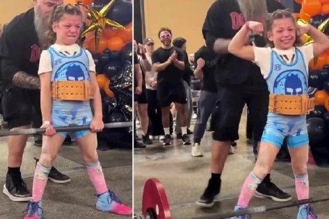 'Lực sĩ nhí' 9 tuổi nặng 27kg gây bão khi nhấc bổng mức tạ gấp 3 lần cơ thể