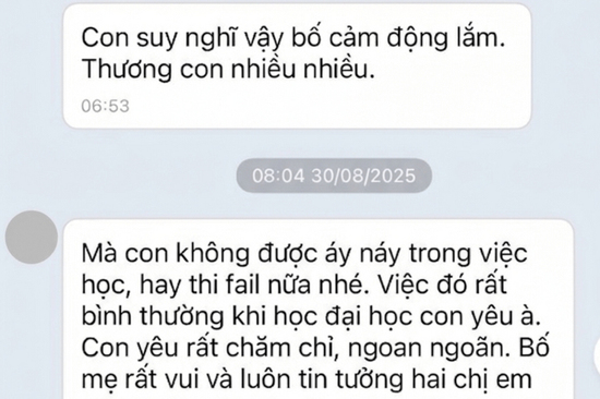 'Du học - học Y 8 năm': Nữ sinh bật khóc lúc 2h sáng khi đọc lại tin nhắn của bố