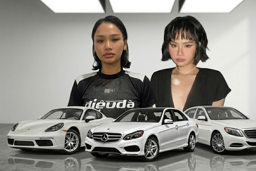 Gu chơi xe của Miu Lê: Trung thành với tông màu trắng, nâng cấp dần từ Mercedes-Benz sang Porsche