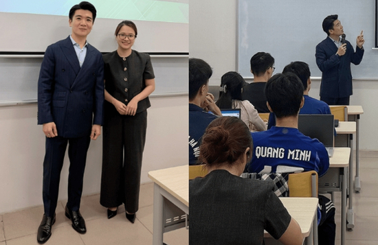 Thầy giáo diện vest bảnh bao đứng trên giảng đường, hóa ra là Tổng tài nghìn tỷ nhà bầu Hiển