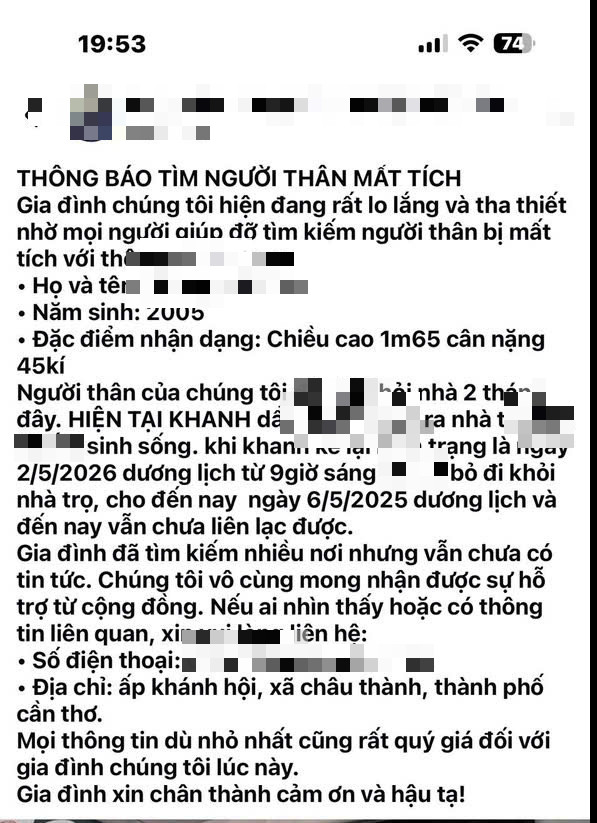 Vụ sát hại bạn gái mang thai ở Cần Thơ: Gia đình nạn nhân lên tiếng - Ảnh 1.