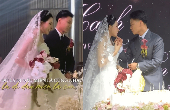 Vũ Văn Thanh có cử chỉ tinh tế dành cho Bích Hạnh trong ngày cưới, nhan sắc cô dâu gây xôn xao