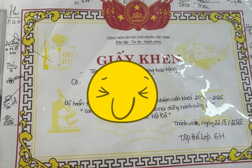 Tấm giấy khen đặc biệt khiến một cô giáo 