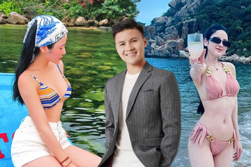 Chu Thanh Huyền trắng phát sáng khi gia nhập đường đua bikini hè, vóc dáng nóng bỏng bên Quang Hải